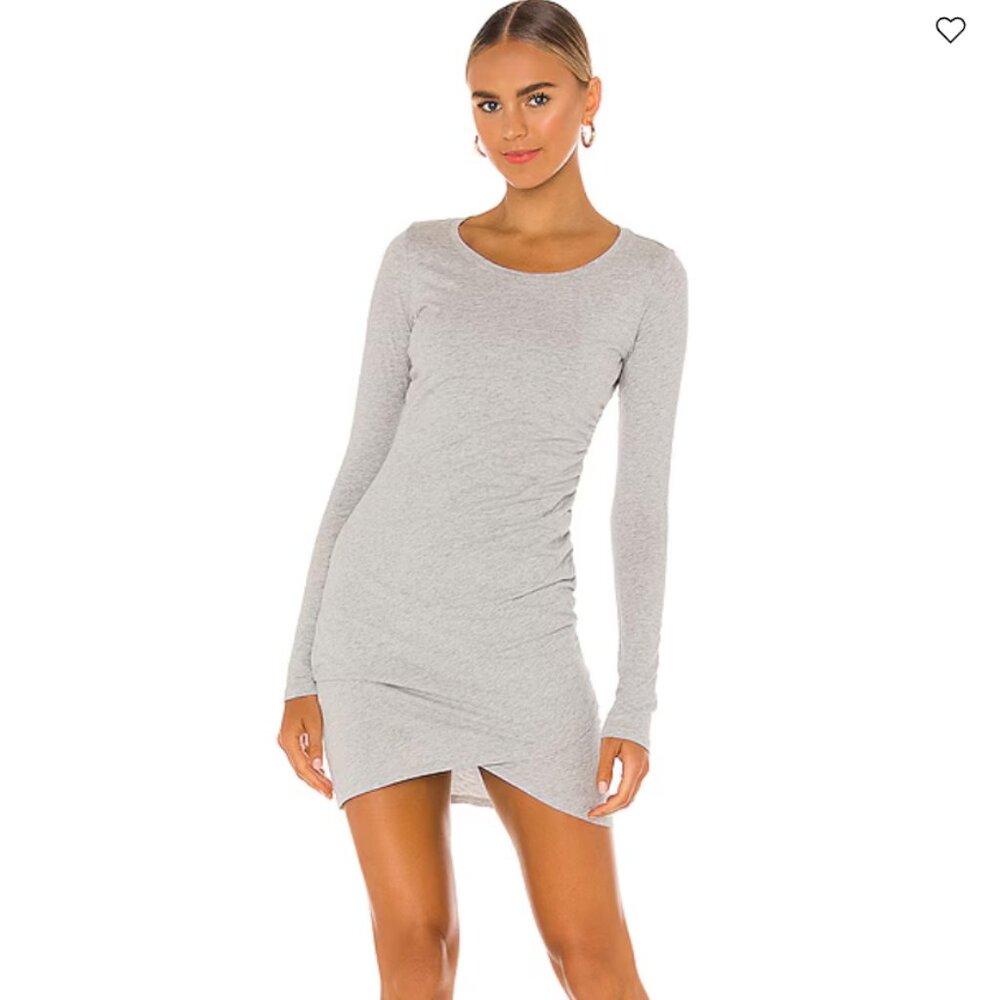 BOBI SUPREME JERSEY RUCHED BODYCON DRESS